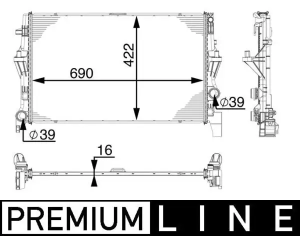 Kühler, Motorkühlung MAHLE CR 902 000P