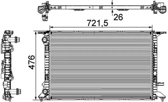 Kühler, Motorkühlung MAHLE CR 905 000P Bild Kühler, Motorkühlung MAHLE CR 905 000P