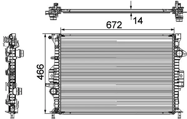 Kühler, Motorkühlung MAHLE CR 906 000P