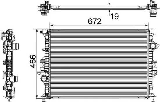 Kühler, Motorkühlung MAHLE CR 907 000P Bild Kühler, Motorkühlung MAHLE CR 907 000P