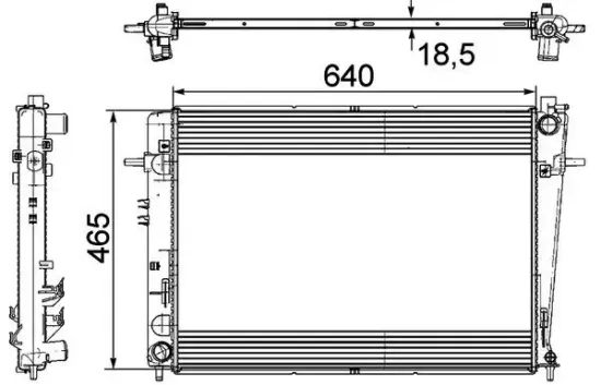 Kühler, Motorkühlung MAHLE CR 909 000P Bild Kühler, Motorkühlung MAHLE CR 909 000P