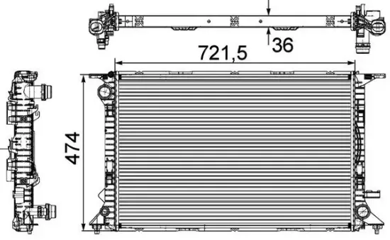 Kühler, Motorkühlung MAHLE CR 911 000P Bild Kühler, Motorkühlung MAHLE CR 911 000P