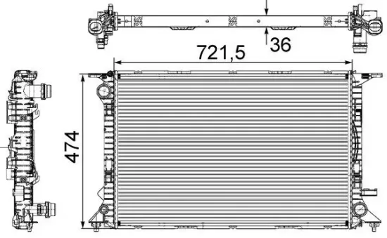 Kühler, Motorkühlung MAHLE CR 911 000S Bild Kühler, Motorkühlung MAHLE CR 911 000S