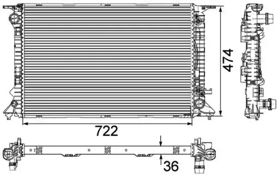 Kühler, Motorkühlung MAHLE CR 912 000P Bild Kühler, Motorkühlung MAHLE CR 912 000P