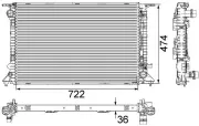 Kühler, Motorkühlung MAHLE CR 912 000S