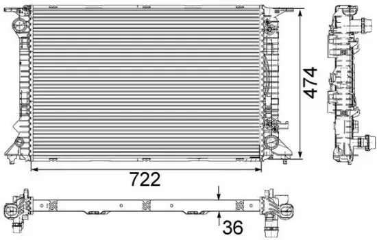 Kühler, Motorkühlung MAHLE CR 912 000S Bild Kühler, Motorkühlung MAHLE CR 912 000S