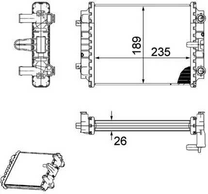 Kühler, Motorkühlung MAHLE CR 913 000P