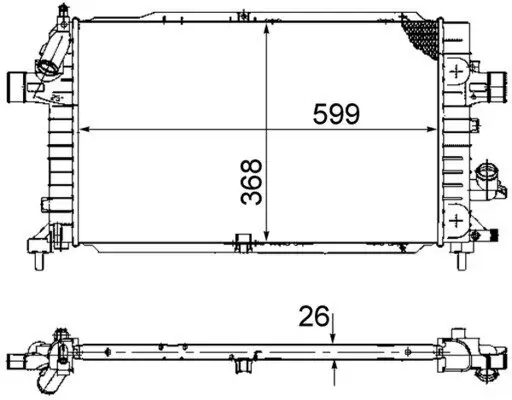 Kühler, Motorkühlung MAHLE CR 920 000P Bild Kühler, Motorkühlung MAHLE CR 920 000P