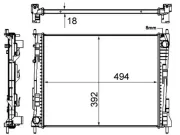 Kühler, Motorkühlung MAHLE CR 921 000S