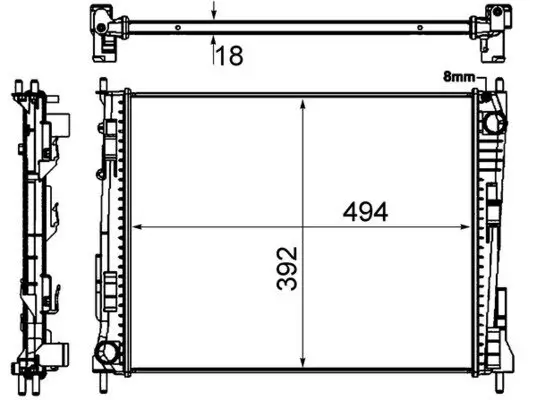 Kühler, Motorkühlung MAHLE CR 924 000S Bild Kühler, Motorkühlung MAHLE CR 924 000S