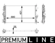 Kühler, Motorkühlung MAHLE CR 927 000P