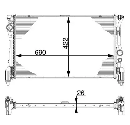 Kühler, Motorkühlung MAHLE CR 931 000P Bild Kühler, Motorkühlung MAHLE CR 931 000P