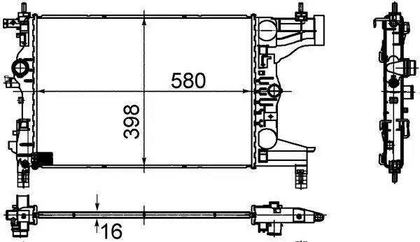 Kühler, Motorkühlung MAHLE CR 945 000S