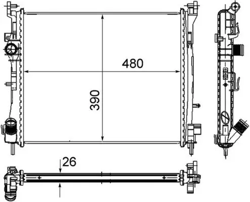 Kühler, Motorkühlung MAHLE CR 947 000S Bild Kühler, Motorkühlung MAHLE CR 947 000S