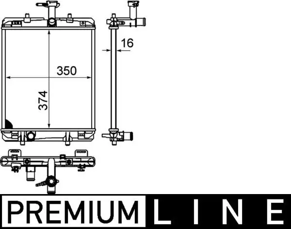 Kühler, Motorkühlung MAHLE CR 998 000P