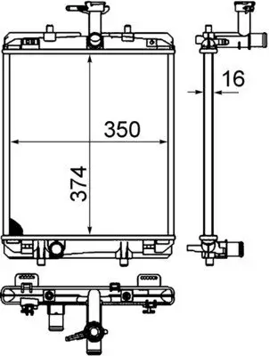 Kühler, Motorkühlung MAHLE CR 998 000S