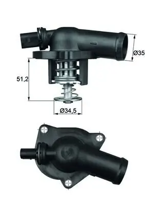 Thermostat, Kühlmittel MAHLE TI 17 109