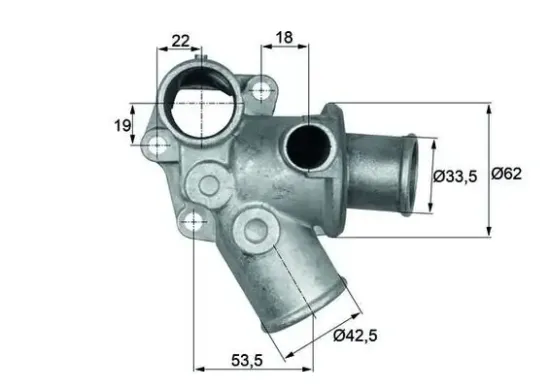 Thermostat, Kühlmittel MAHLE TI 73 80D Bild Thermostat, Kühlmittel MAHLE TI 73 80D