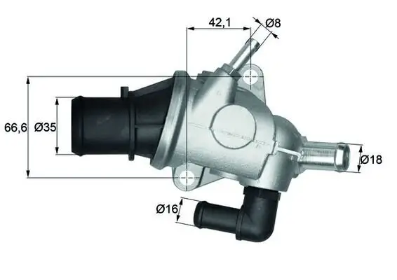 Thermostat, Kühlmittel MAHLE TI 125 88