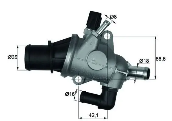 Thermostat, Kühlmittel MAHLE TI 163 88