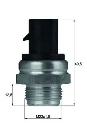 Temperaturschalter, Kühlerlüfter MAHLE TSW 12D