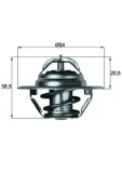 Thermostat, Kühlmittel MAHLE TX 3 87D