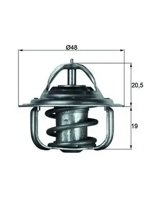 Thermostat, Kühlmittel MAHLE TX 5 88D