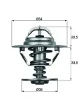 Thermostat, Kühlmittel MAHLE TX 8 83D