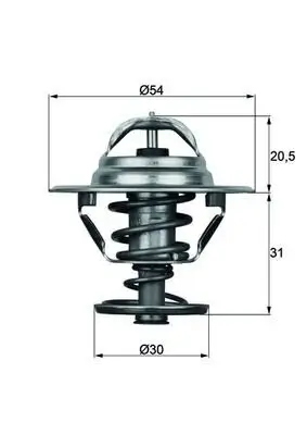 Thermostat, Kühlmittel MAHLE TX 10 76D Bild Thermostat, Kühlmittel MAHLE TX 10 76D