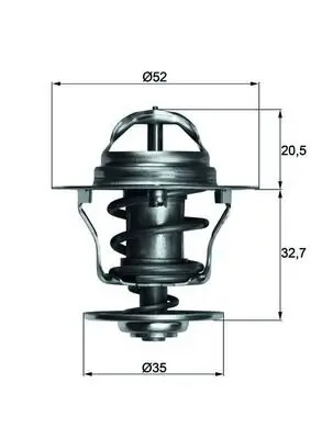 Thermostat, Kühlmittel MAHLE TX 12 88D