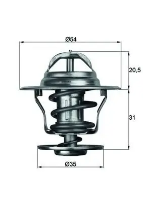 Thermostat, Kühlmittel MAHLE TX 13 71D