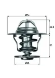 Thermostat, Kühlmittel MAHLE TX 13 80D