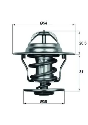 Thermostat, Kühlmittel MAHLE TX 15 84D