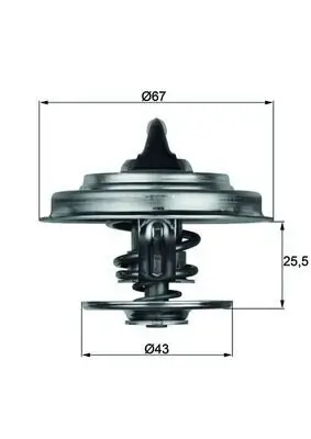 Thermostat, Kühlmittel MAHLE TX 18 71D Bild Thermostat, Kühlmittel MAHLE TX 18 71D