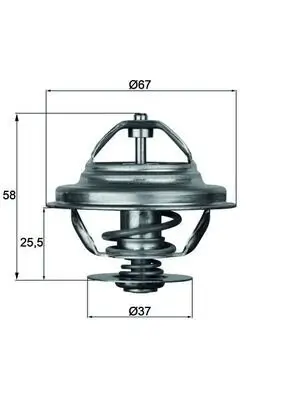 Thermostat, Kühlmittel MAHLE TX 21 80D Bild Thermostat, Kühlmittel MAHLE TX 21 80D