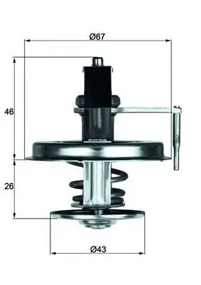 Thermostat, Kühlmittel MAHLE TX 22 84D