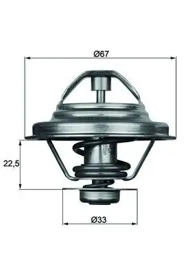 Thermostat, Kühlmittel MAHLE TX 24 87D