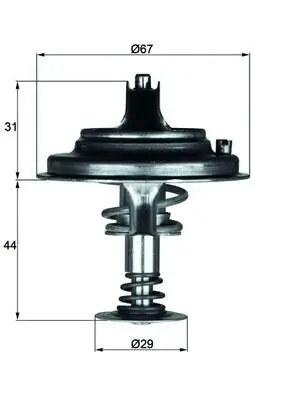 Thermostat, Kühlmittel MAHLE TX 26 71D