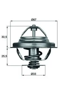 Thermostat, Kühlmittel MAHLE TX 27 80D