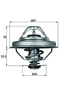 Thermostat, Kühlmittel MAHLE TX 28 92D Bild Thermostat, Kühlmittel MAHLE TX 28 92D