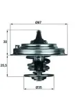 Thermostat, Kühlmittel MAHLE TX 30 80D