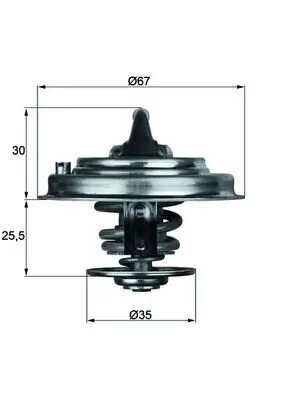 Thermostat, Kühlmittel MAHLE TX 34 87D