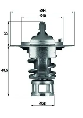 Thermostat, Kühlmittel MAHLE TX 65 82