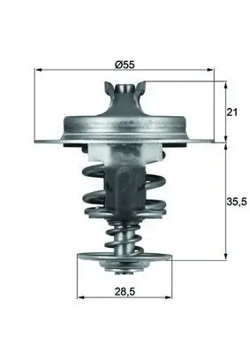 Thermostat, Kühlmittel MAHLE TX 67 83D