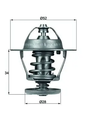 Thermostat, Kühlmittel MAHLE TX 68 88D