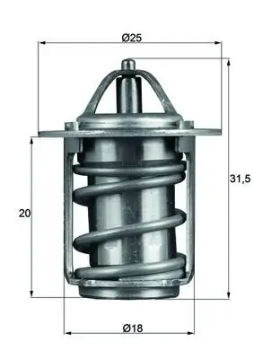 Thermostat, Kühlmittel MAHLE TX 6 83