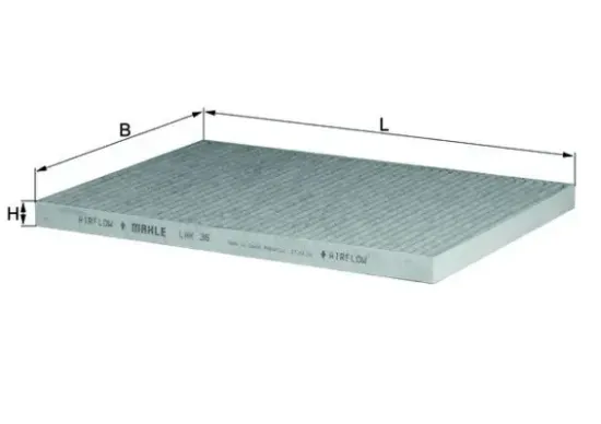 Filter, Innenraumluft MAHLE LAK 36 Bild Filter, Innenraumluft MAHLE LAK 36