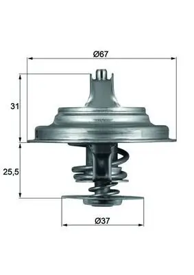 Thermostat, Kühlmittel MAHLE TX 25 87D Bild Thermostat, Kühlmittel MAHLE TX 25 87D