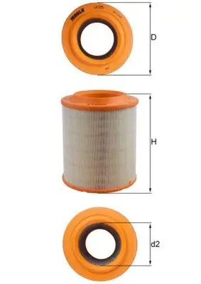 Luftfilter MAHLE LX 1275 Bild Luftfilter MAHLE LX 1275