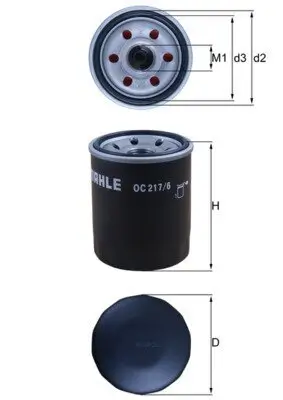 Ölfilter MAHLE OC 217/6 Bild Ölfilter MAHLE OC 217/6